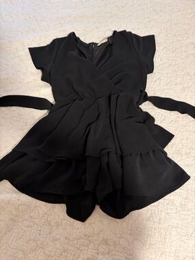 Altar'd State Black Tie-Back Romper